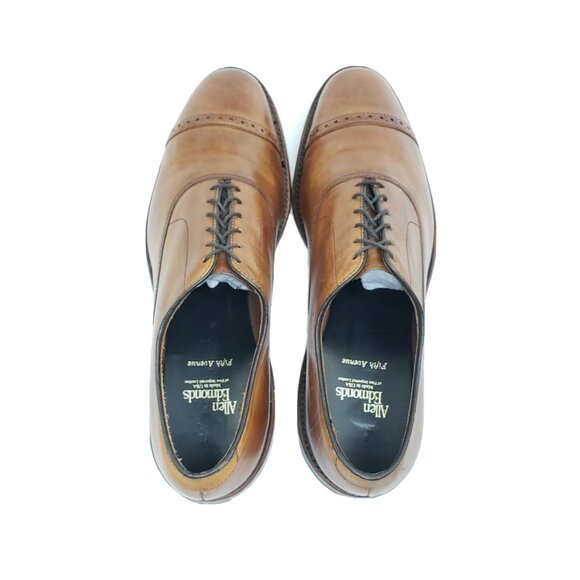 Allen Edmonds Fifth Avenue Men’s Cap Toe Oxford Walnut Leather Shoes 11.5 C - Picture 5 of 13